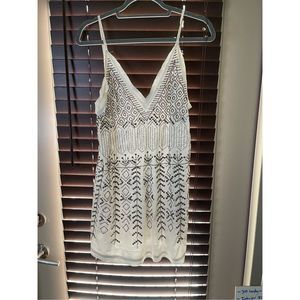 FREE PEOPLE Make a Move Mini Slip Dress Beaded, S